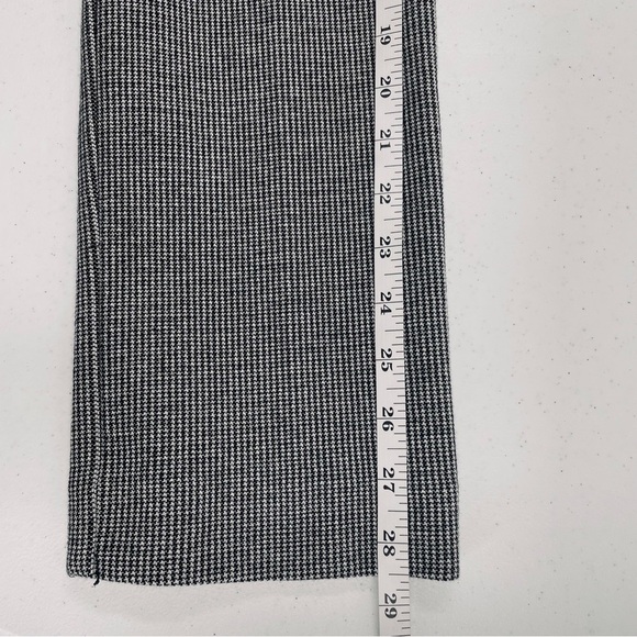 Ann Taylor Black White Tiny Houndstooth Print Pockets Zip Pants Trousers Office - Picture 10 of 12